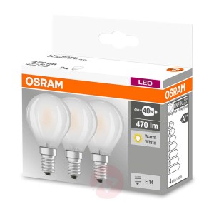Żarówka LED E14 4W ciepła biel 470 lumenów, 3 szt.