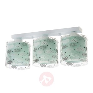 3-punktowa lampa sufitowa Clouds z motywem chmur