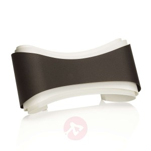 Brązowa designerska lampa ścienna Ionica