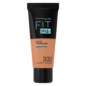 Maybelline Fit Me Matte + Poreless Foundation, Golden Caramel (30 ml)