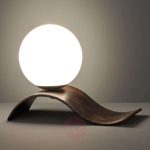 Antyczna miedź – lampa stołowa Lara z kulą