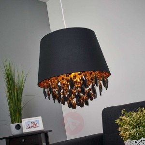 Lampa wisząca DOLTI z czarną draperią