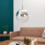 Lampa wisząca Ravena, kula szklana, 1-punktowa