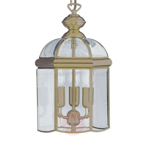 Lampa wisząca w kształcie latarni ARLIND, mosiądz