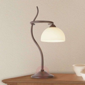 Brązowa lampa stołowa Christian