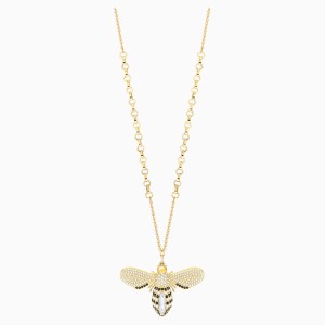 Lisabel Pendant, White, Gold-tone plated