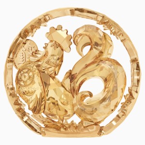 Chinese Zodiac - Rooster , Gold Tone