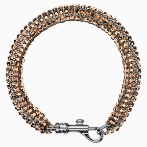 Skinny Single Bolster Bracelet, Palladium plated