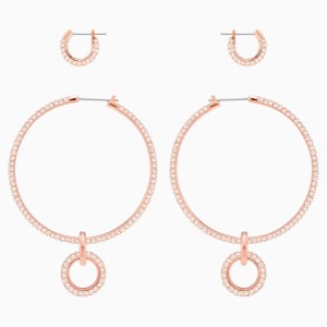 Zestaw kolczyków sztyftowych Stone, różowe, w odcieniu różowego złota