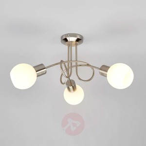 3-punktowa lampa sufitowa LED ELAINA, nikiel/mat