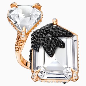 Manor Cocktail Ring, Multi-colored, Rose-gold tone plated