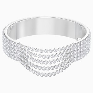 Fit Bangle, White, Stainless steel