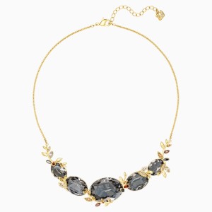 March Squirrel Necklace, Multi-colored, Gold-tone plated