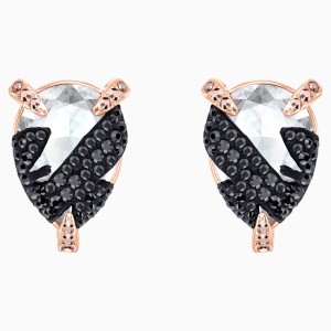 Make Pierced Earrings, Multi-colored, Rose-gold tone plated