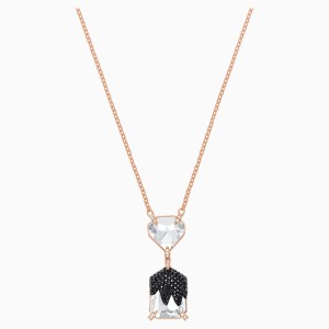 Make Necklace, Multi-colored, Rose-gold tone plated