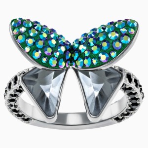 Magnetized Motif Ring, Multi-colored, Black Ruthenium plated