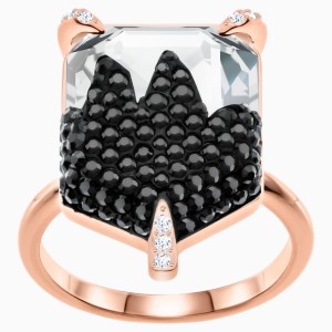 Make Cocktail Ring, Multi-colored, Rose-gold tone plated