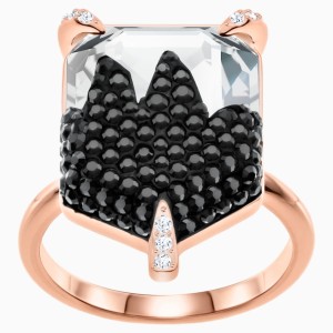 Make Cocktail Ring, Multi-colored, Rose-gold tone plated