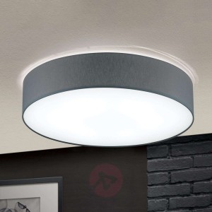 Lampa sufitowa Shade tekstylny klosz 80cm, szara