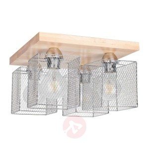 Lampa sufitowa Norman Wood 4-punktowa, brzoza