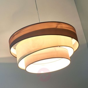 Melia – trzywarstwowa lampa wisząca, brązowo-szara