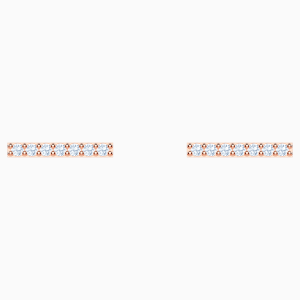 Only Pierced Earrings, White, Rose-gold tone plated