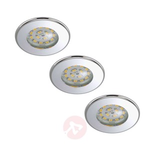 Zestaw 3 szt. reflektor LED Nikas IP44 chrom