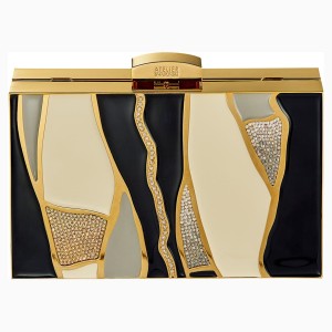 Torba z kolekcji Gilded Treasures, ciemna wielokolorowa, powlekana w odcieniu złota