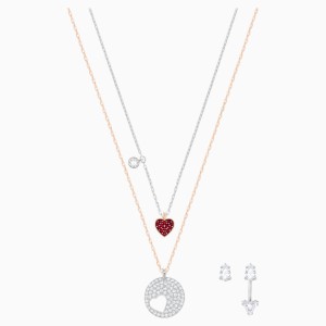 Crystal Wishes Set, Multi-colored, Mixed metal finish
