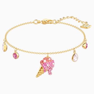 No Regrets Ice Cream Bracelet, Multi-colored, Gold-tone plated
