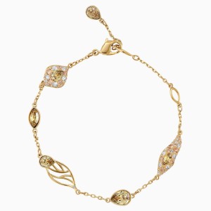 Ozdobna bransoletka Graceful Bloom, brązowa, w odcieniu złota
