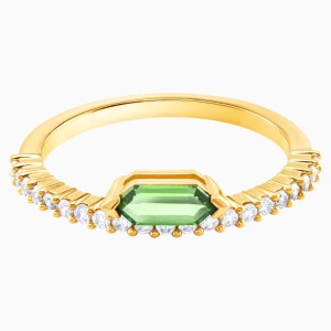 Oz Ring, White, Gold-tone plated