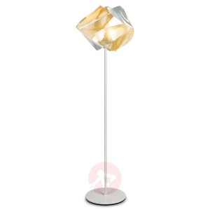 Złota lampa stojąca GEMMY PRISMA