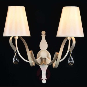 2-punktowa lampa ścienna z tkaniny Intreccio