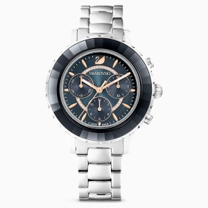 Octea Lux Chrono Watch, Metal bracelet, Gray, Stainless steel