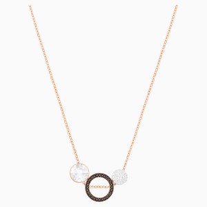 Hote Versatile Pendant, Black, Rose-gold tone plated