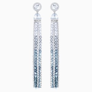 Ocean View Clip Earrings, Multi-colored, Rhodium plated