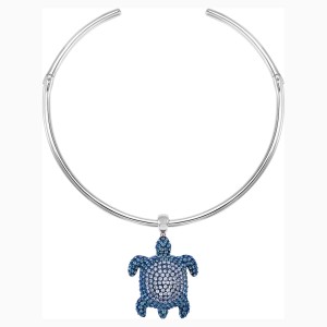 Naszyjnik w celtyckim stylu Mustique Sea Life Turtle, niebieski, powlekany palladem