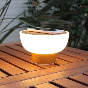 Lampa dekoracyjna zewnętrzna LED Patio złota, 20cm