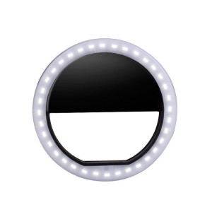 Portable Smart Ring LED Camera - Lampa pierścieniowa LED - Czarna