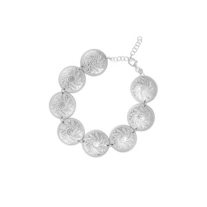 Bransoleta srebrna w stylu retro