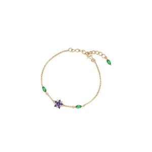 Bransoleta srebrna Kwiaty Nocy