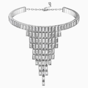 Fluid Azzurro Necklace, Gray, Palladium plated