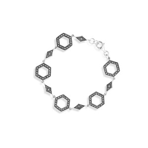 Bransoleta srebrna z markasytami