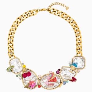 Optimum Necklace, Multi-colored, Gold-tone plated
