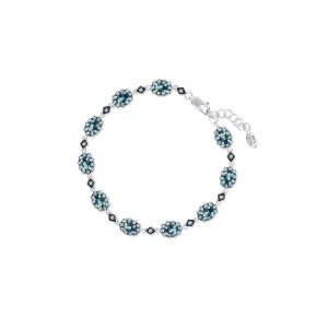 Bransoleta białe złoto z topazami