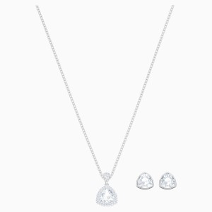Begin Set, White, Rhodium plated