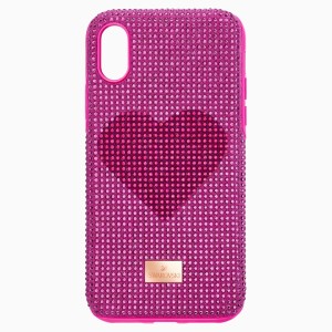 Etui na smartfona Crystalgram Heart z ramką chroniącą przed uderzeniem, iPhone® XS Max, różowe