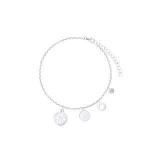 Bransoleta srebrna celebrytka z cyrkonią