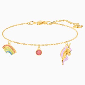 Bransoletka Out of this World z jednorożcem, wielokolorowa, w odcieniu złota